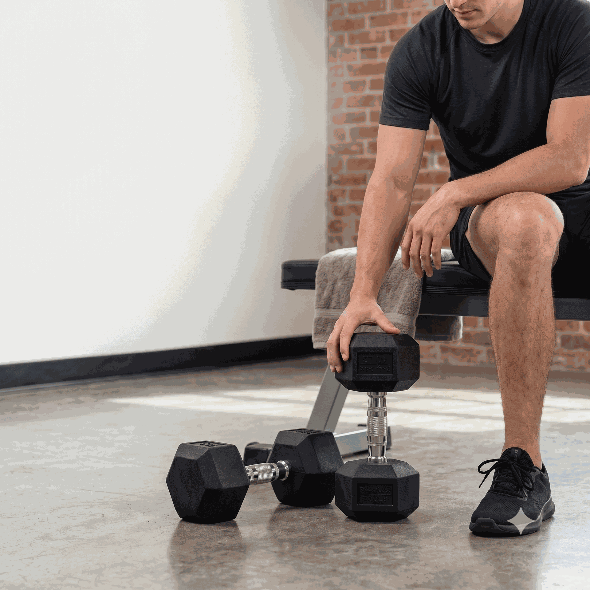 Body-Solid SDR Rubber Hex Dumbbells