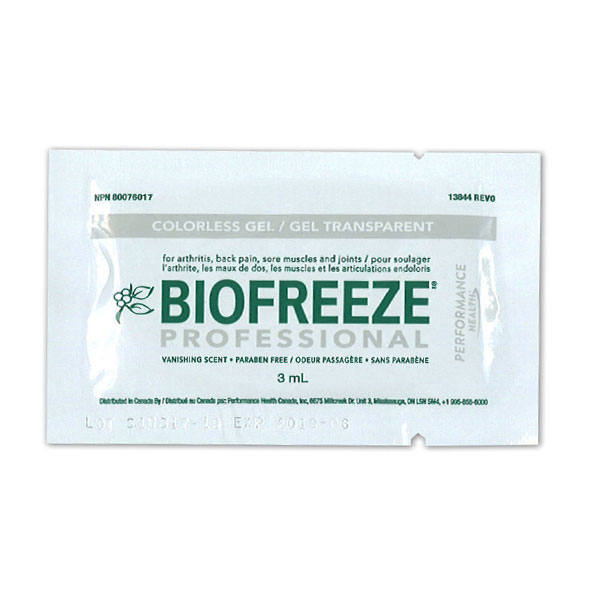  Biofreeze Professional Gel Sample Dispenser 3ml 100 Packs