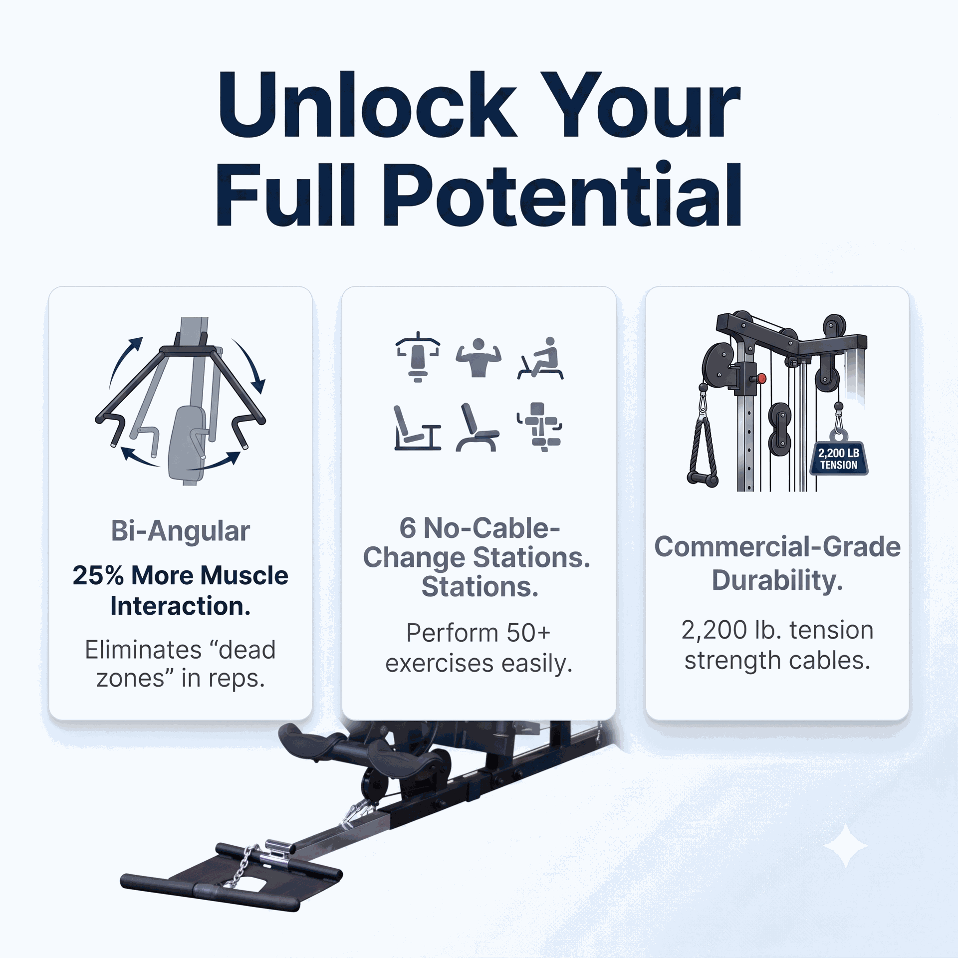 Body Solid - Black Bi-Angular Home Gym
