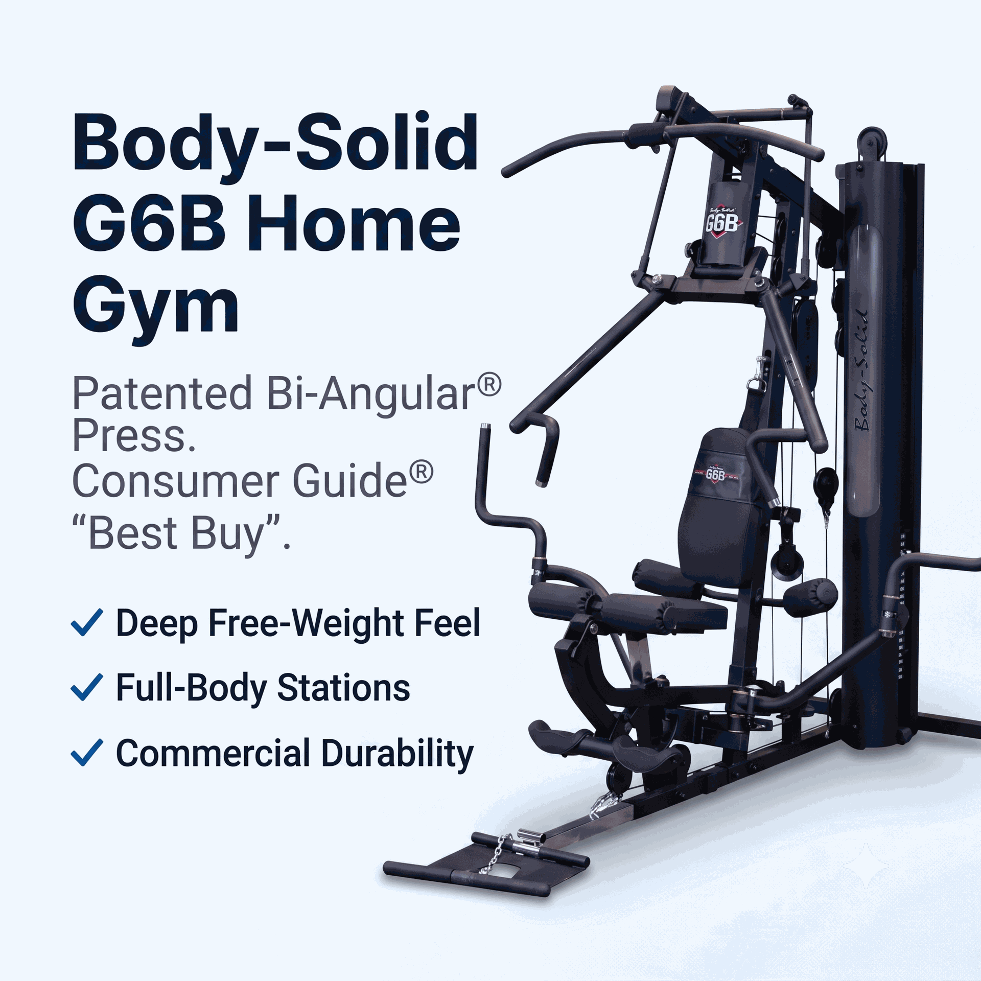 Body Solid - Black Bi-Angular Home Gym