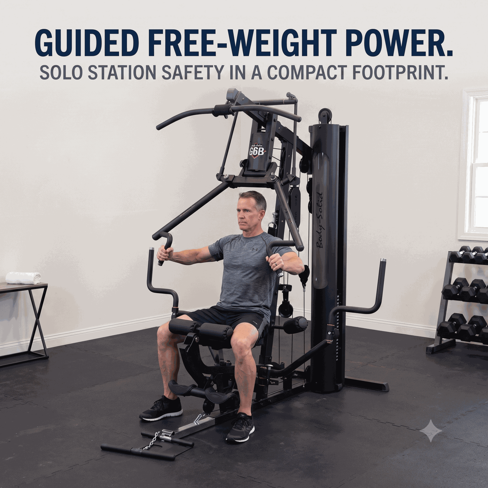 Body Solid - Black Bi-Angular Home Gym