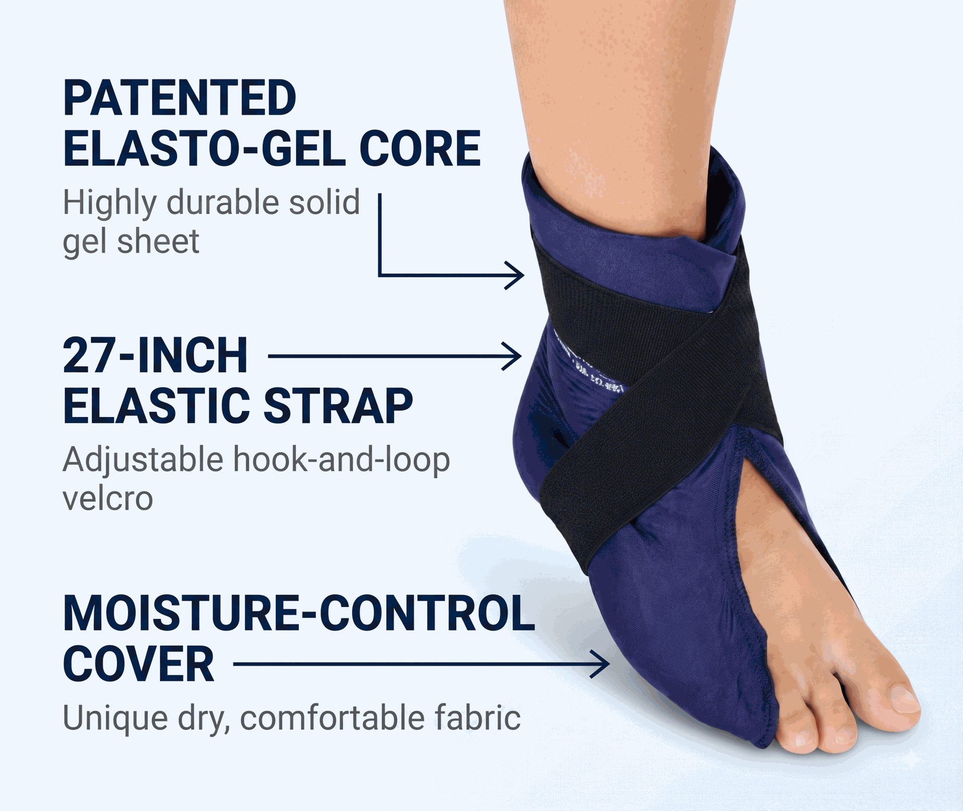 Elasto-Gel Hot & Cold Therapy Wrap for Foot and Ankle Pain, Swelling,