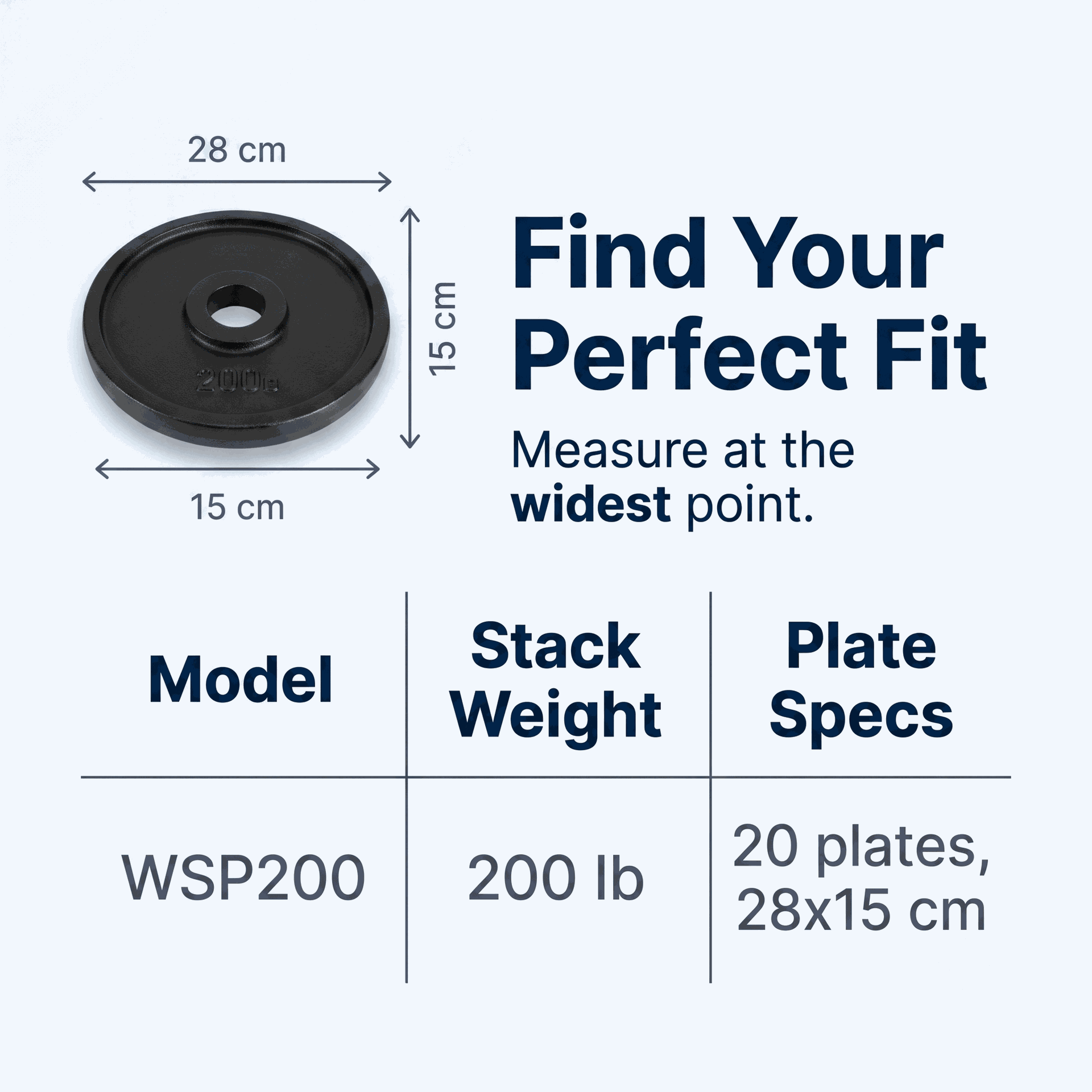 Body-Solid WSP200 Premium Selectorized Weight Plates