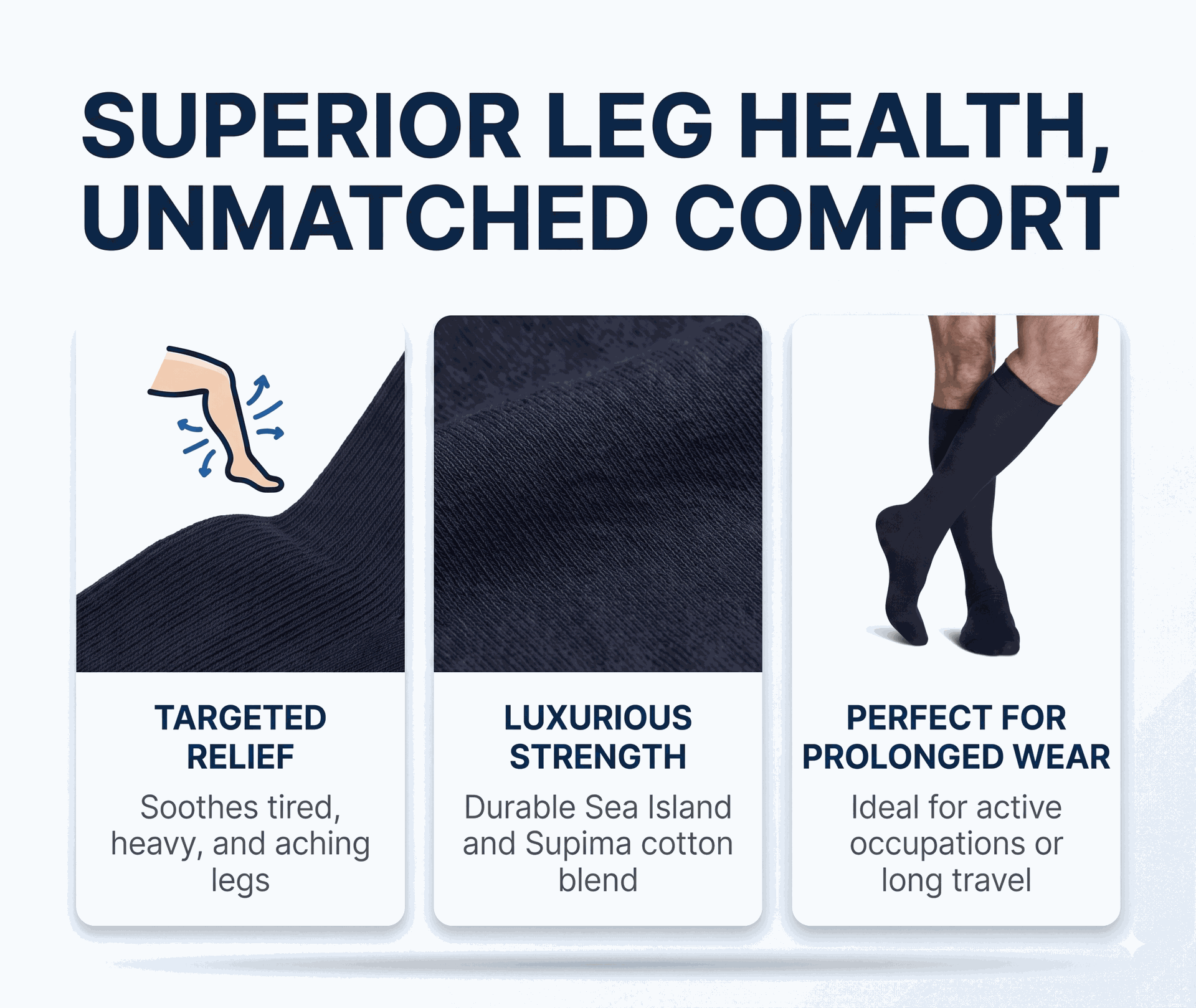 Sigvaris Men's Sea Island Cotton 191 15-30 mmHg