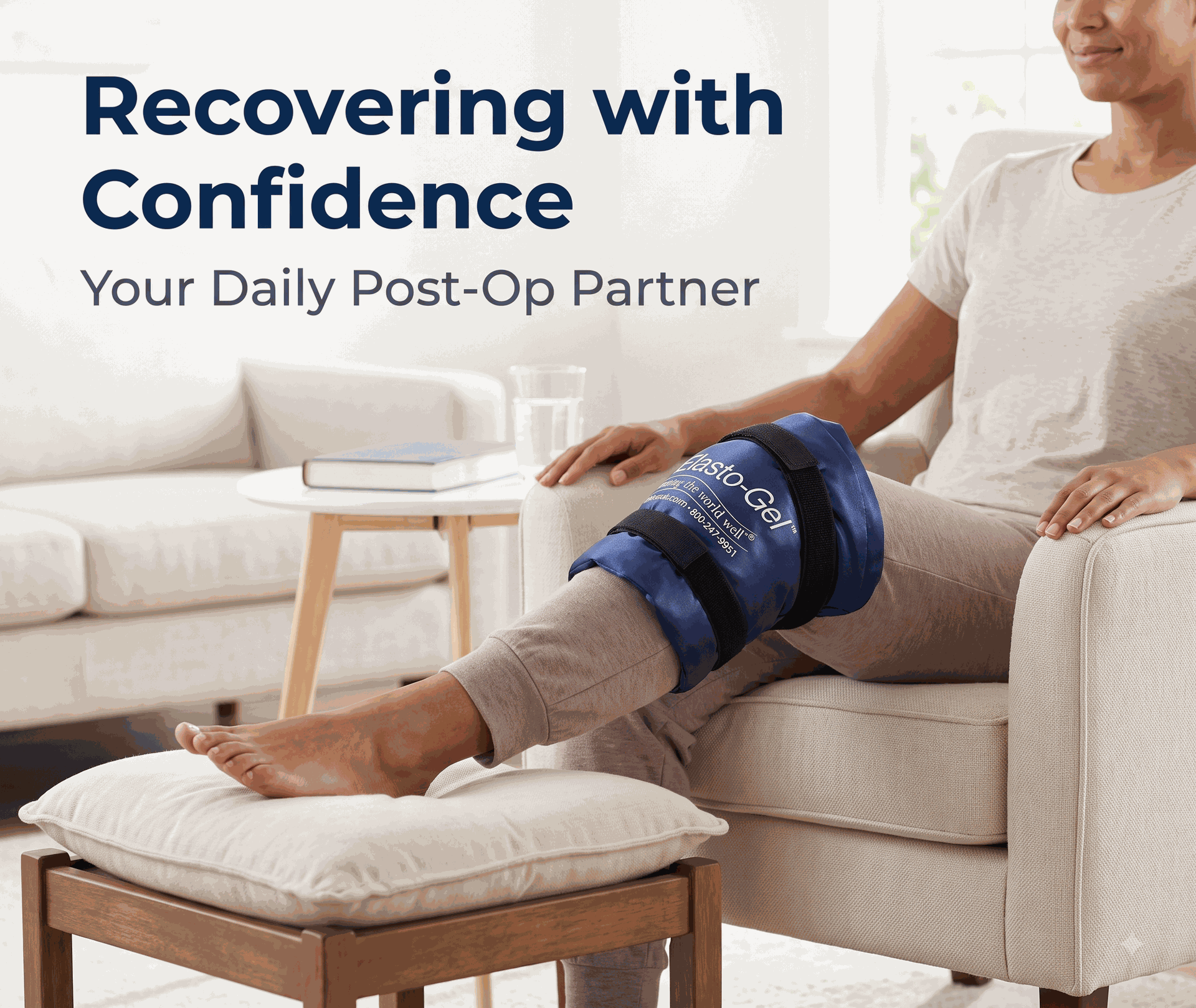 Elasto-Gel Hot/Cold Therapy Knee Wrap With Patella Hole
