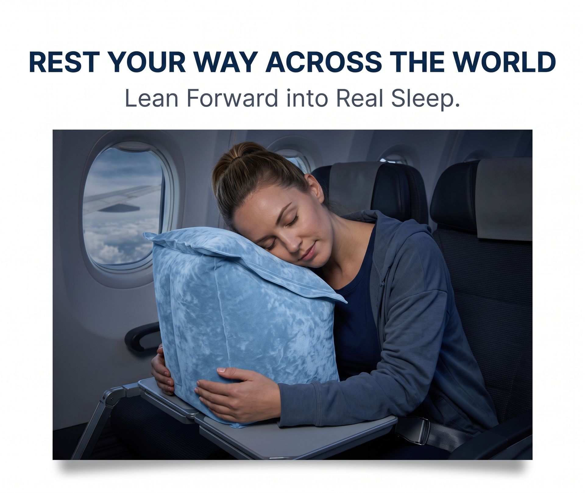 SkyRest Inflatable Travel Pillow | Portable Airplane & Travel Pillow