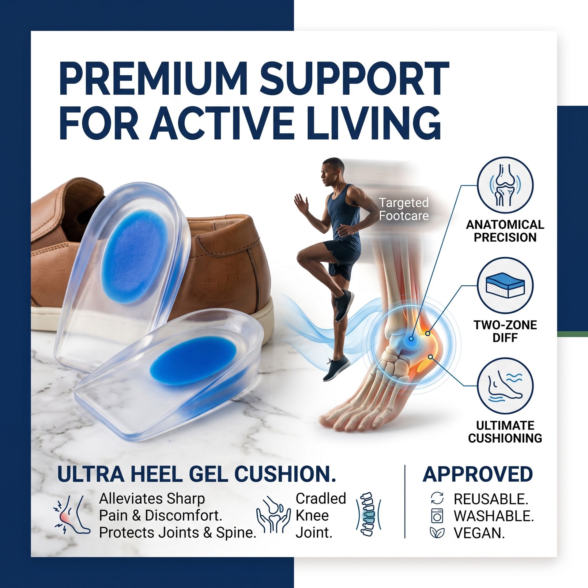 Pedag Ultra Heel Gel Inserts Therapy Gel Pack