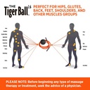 Tiger Tail 2.6 Inch Ball Massage with Hang Tag