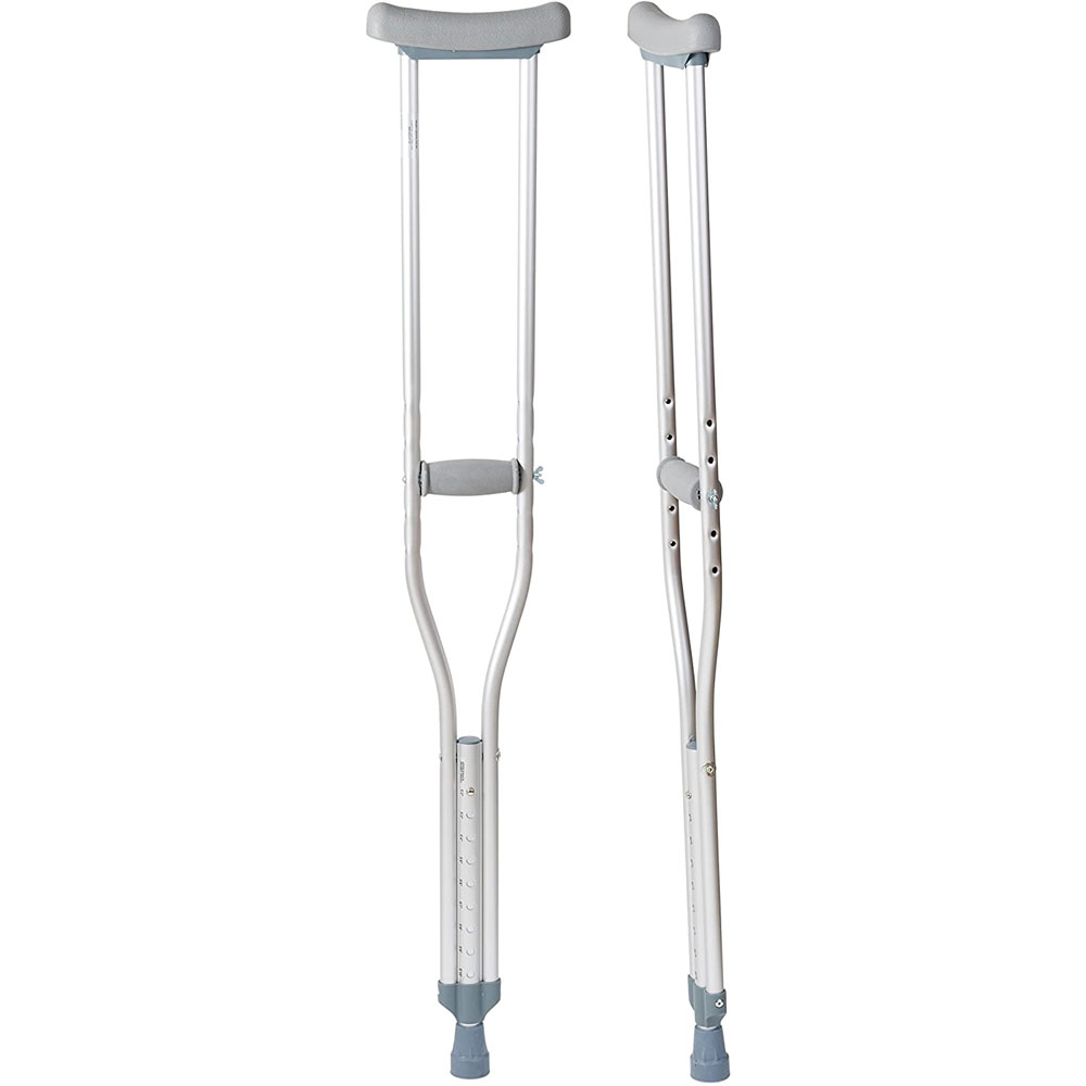 DMI Aluminum Push Button Adjustable Crutches - Child