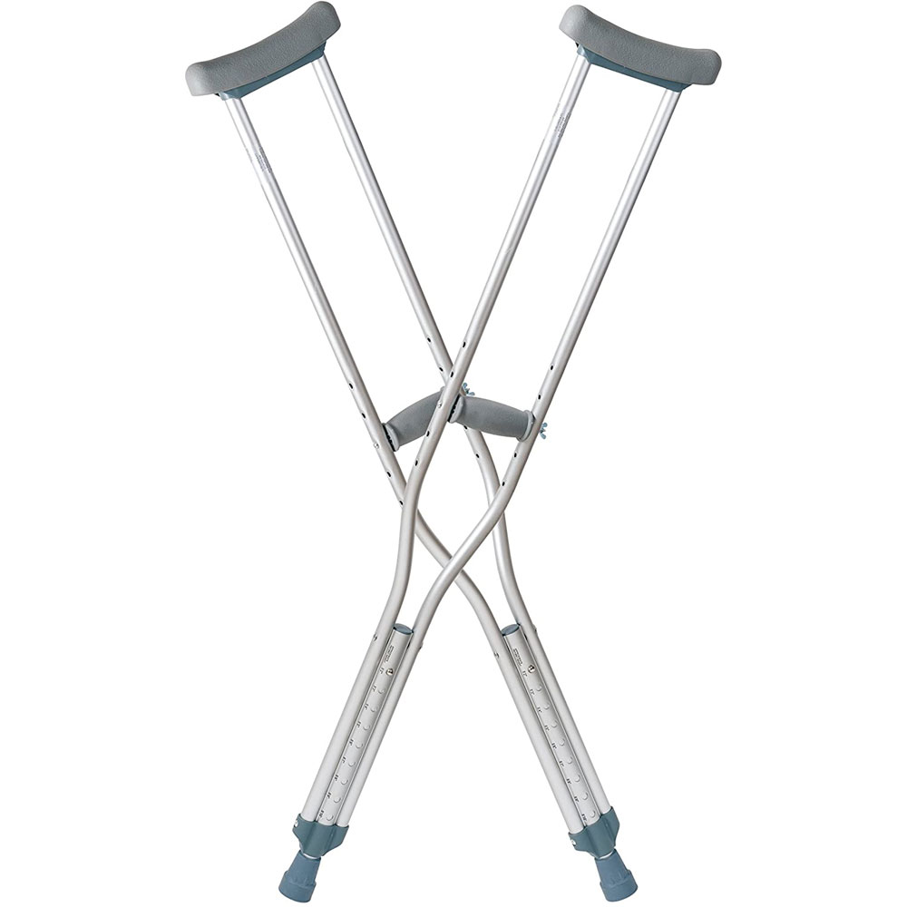 DMI Aluminum Push Button Adjustable Crutches - Child