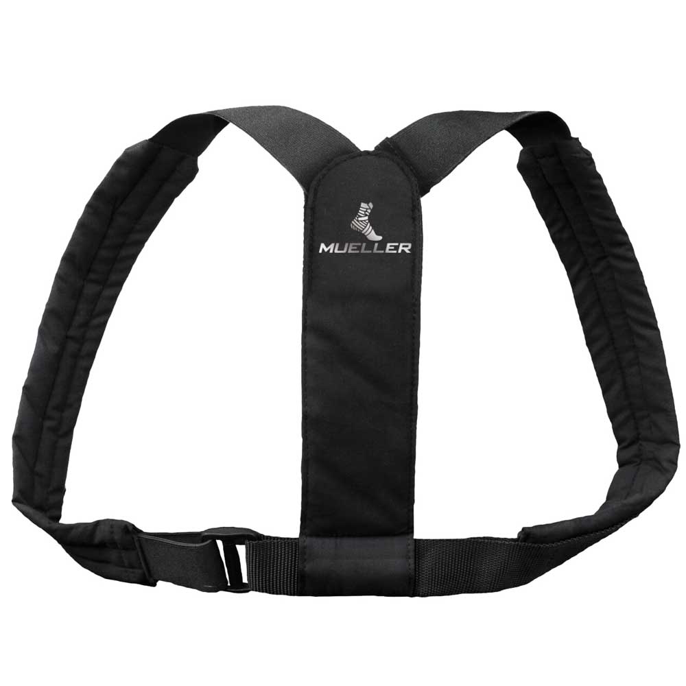Mueller Adjustable Posture Corrector – Black OSFM Support for Spine Alignment & Everyday Comfort
