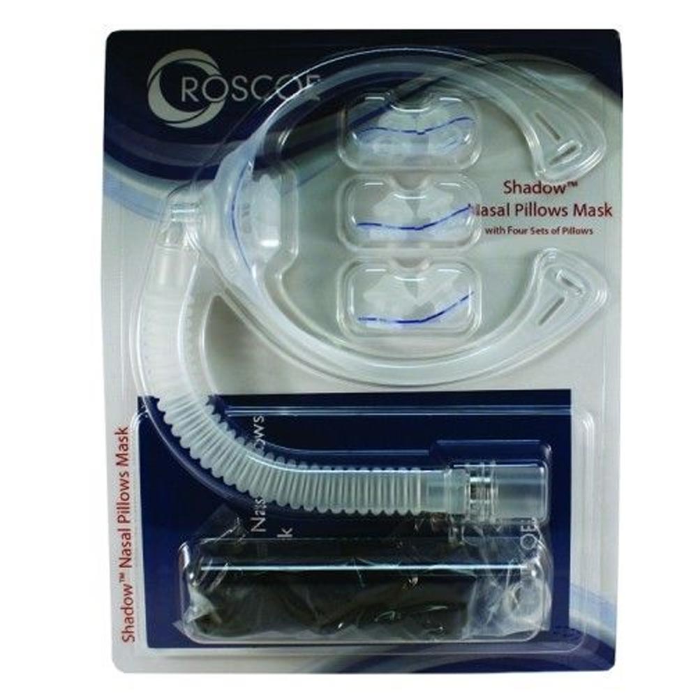  Roscoe Medical Shadow Nasal Pillows Mask (XS/S/M/L Pillows Included)