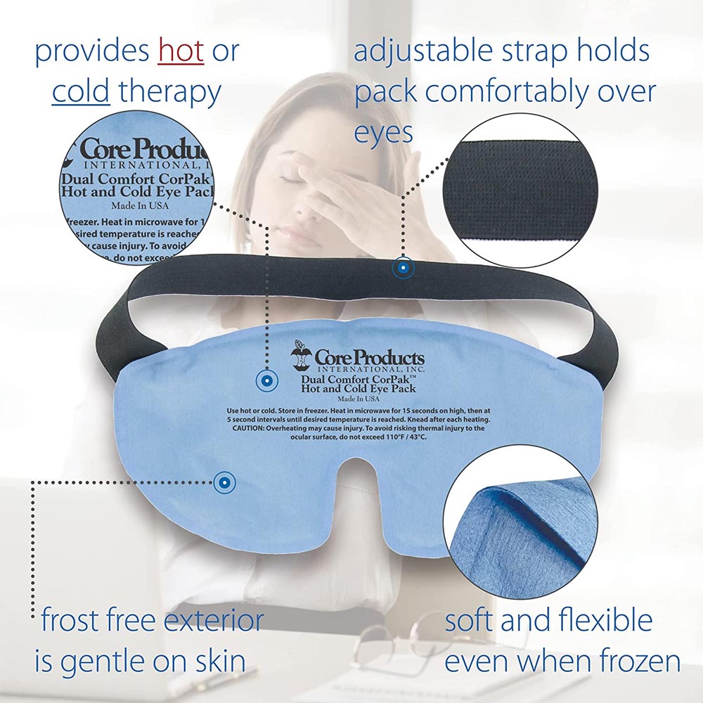 Core Products Dual Comfort CorPak Eye Mask Compress Hot or Cold