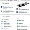 Dino-Lite Edge 5MP USB Digital Microscope 20x - 220x Optical Magnification