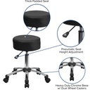Flash Furniture Medical Ergonomic Stool with Chrome Base