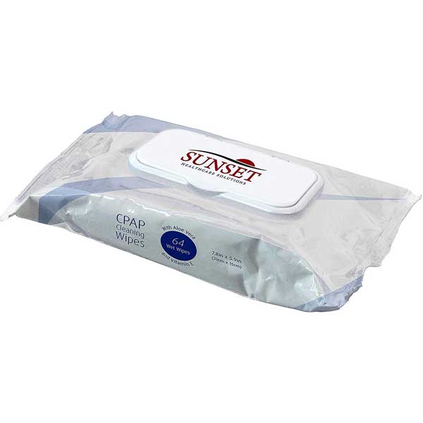 Sunset CPAP Mask Cleaning Wipes - Flow Pack 62 Count