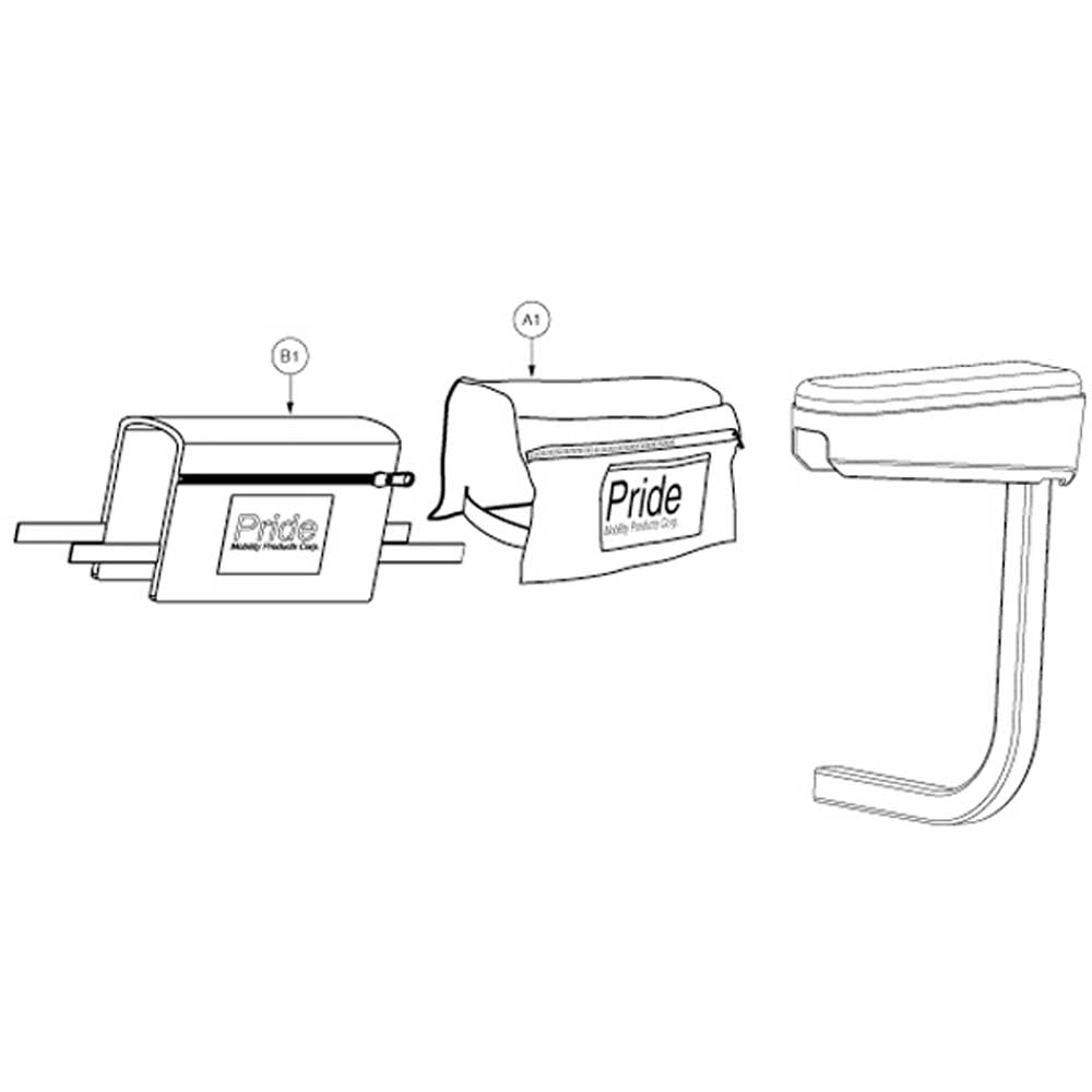 Pride Mobility Deluxe Dual Saddle Bag for Scooter and Powerchair - Large