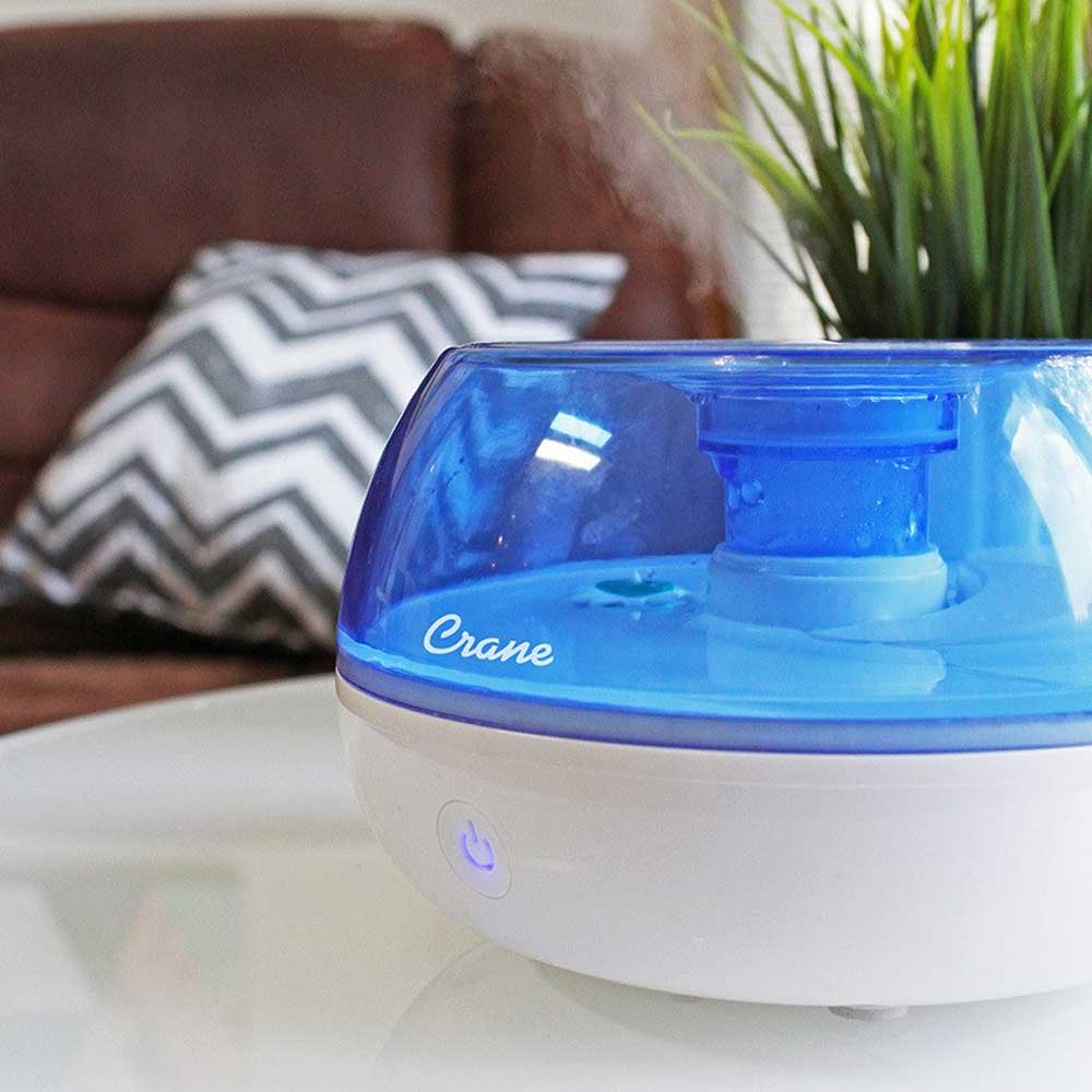 Crane 0.2 Gal Personal Cool Mist Humidifier – Blue and White