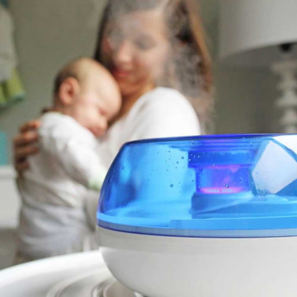 Crane 0.2 Gal Personal Cool Mist Humidifier – Blue and White