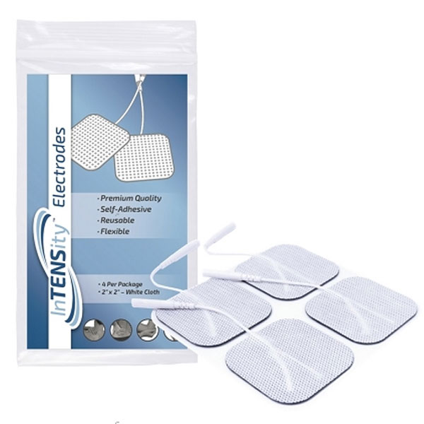  InTENSity Self-Adhesive Electrodes 2 INCH x 2 INCH White Cloth