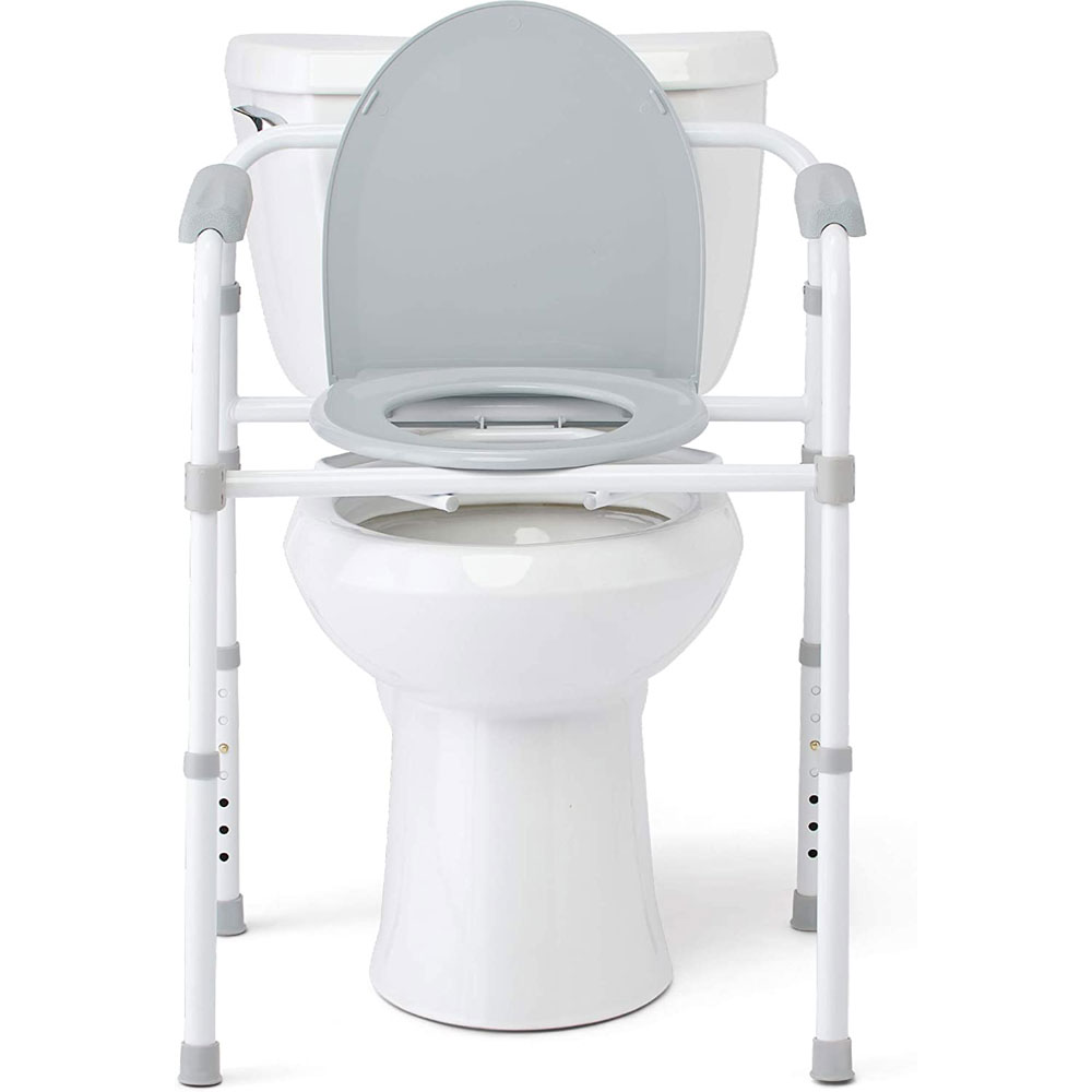 Medline 3-in-1 Steel Folding Bedside Commode