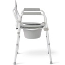 Medline 3-in-1 Steel Folding Bedside Commode