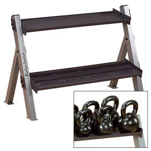 Body Solid - Dual Dumbbell & Kettlebell Rack