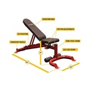  FLAT/INCLINE/DECLINE BENCH RED FRAME