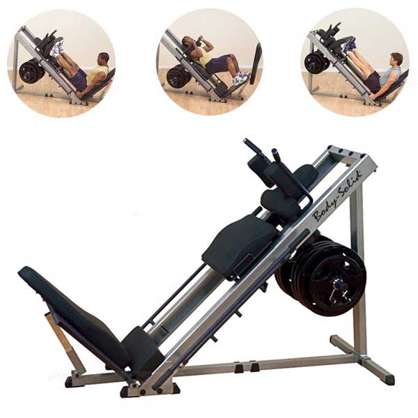 Body-Solid Leg Press & Hack Squat Machine - Dual Function Strength Equipment for Superior Leg Development