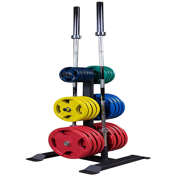 Body-Solid Olympic Weight Tree and Bar Holder – Essential Weight Storage for Home & Commercial Gyms