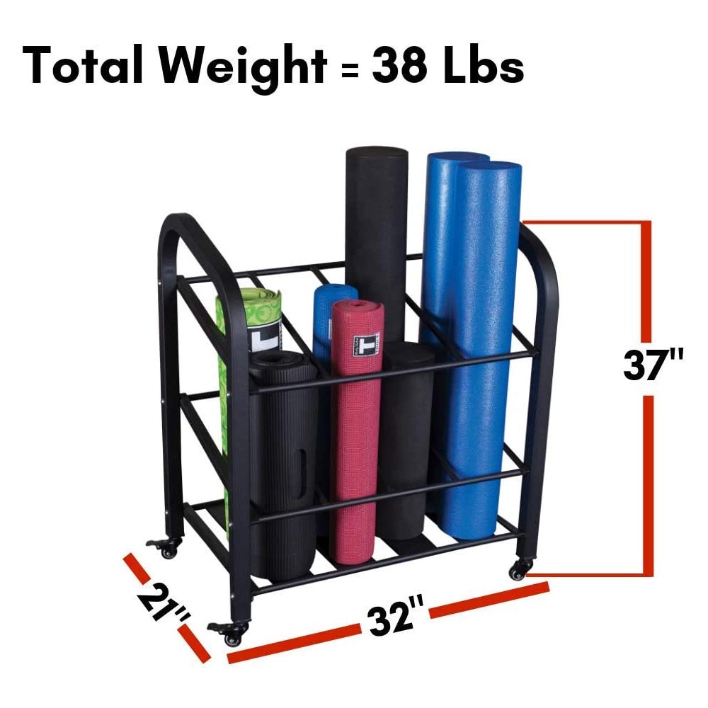 Body-Solid GYR500 Mat/Roller Storage Cart