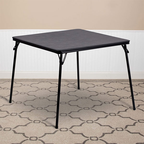 Flash Furniture Black Folding Card Table Black