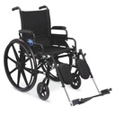 Medline K4 Lightweight Swing Back Desk Length Arm Swing Away Footrest 16inch Width Wheelchairs