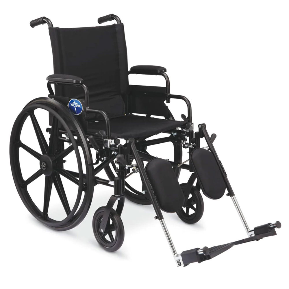 Medline K4 Lightweight Swing Back Desk Length Arm Swing Away Footrest 16inch Width Wheelchairs