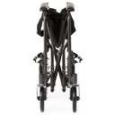 Medline Basic Steel Transport Wheelchair Hammertone 19 inch Wide - Black