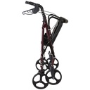 Medline Standard Bariatric Heavy Duty Basic Steel Rollator Burgundy