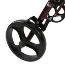 Medline Standard Bariatric Heavy Duty Basic Steel Rollator Burgundy