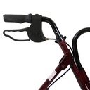 Medline Standard Bariatric Heavy Duty Basic Steel Rollator Burgundy