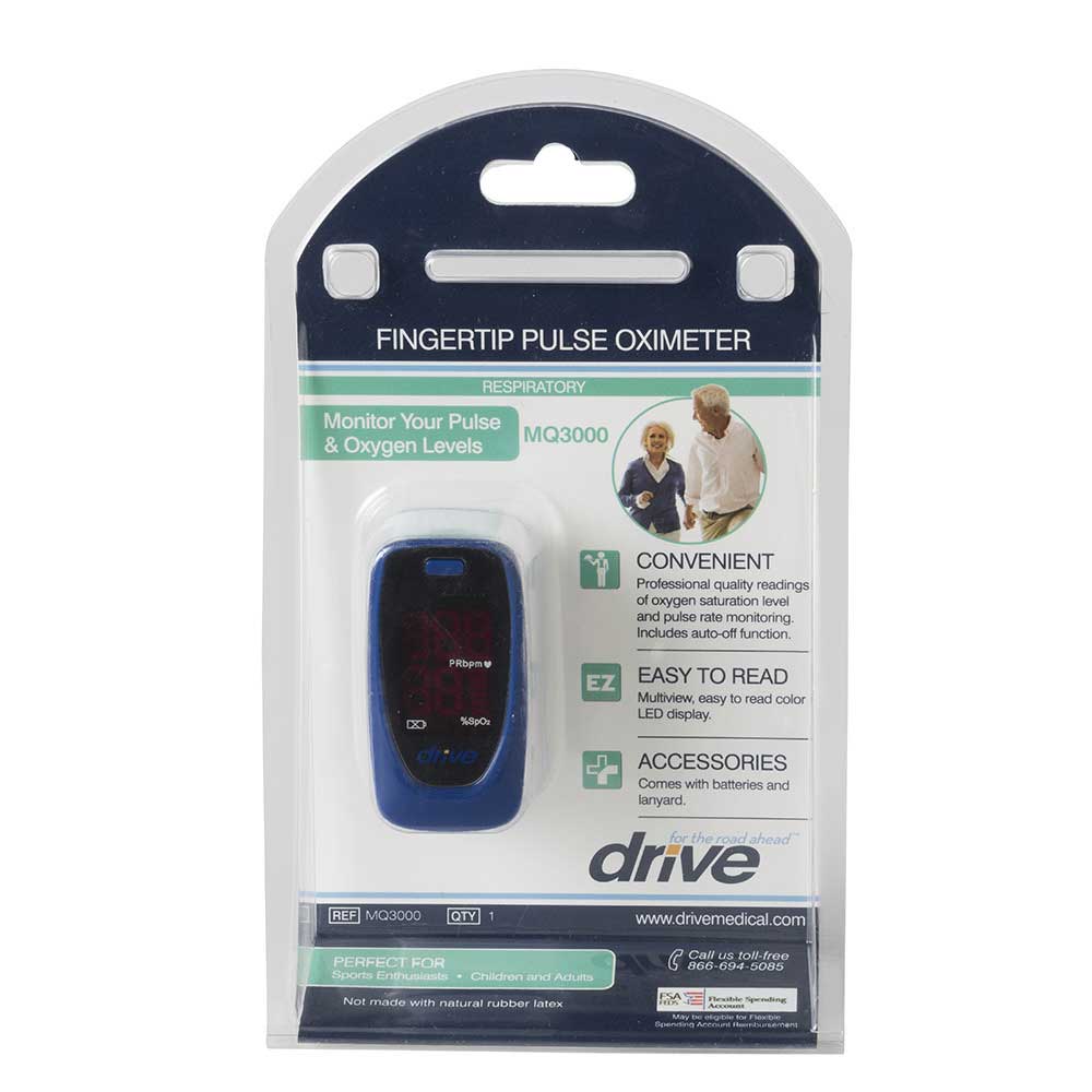 Drive Medical Fingertip Pulse Oximeter – Accurate Oxygen Saturation & Heart Rate Monitoring for Home Use