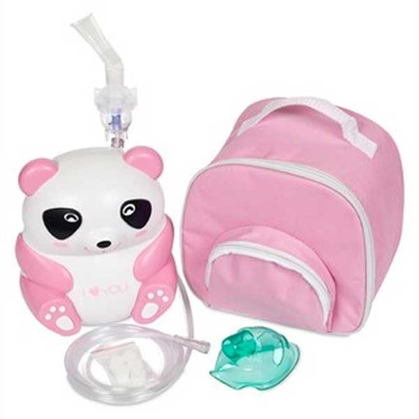 Drive Medical Panda Pedi Nebulizer Pink with Disposable Neb Kit – The Perfect Kid-Friendly Nebulizer for Easy Asthma Relief