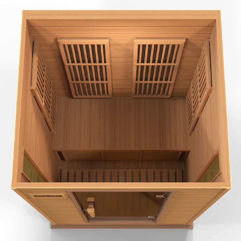 Maxxus 2 Per Near Zero EMF FAR Infrared Carbon Canadian Red Cedar Sauna