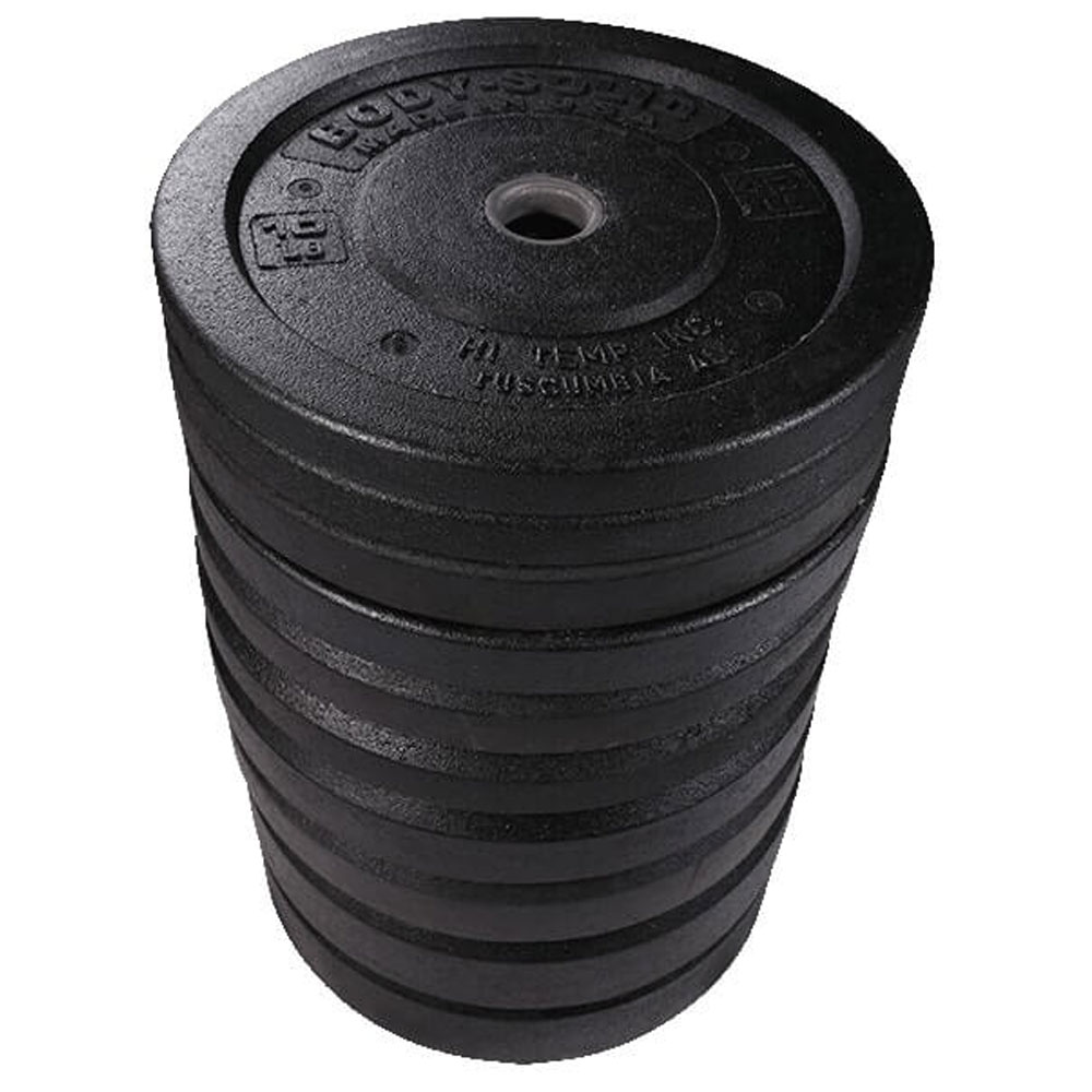 260LB Bumper Set Black Pairs (10, 15, 25, 35, 45 lb) – Commercial-Grade, Made in the USA