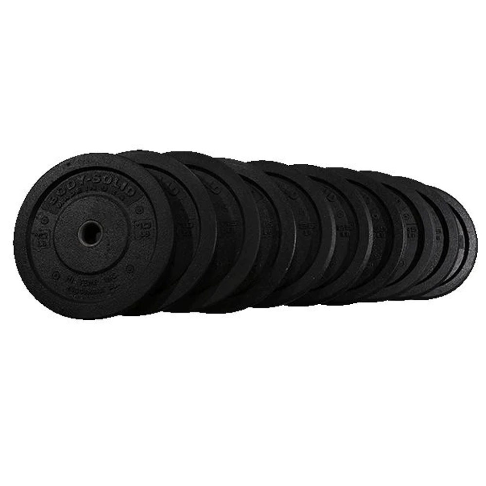 260LB Bumper Set Black Pairs (10, 15, 25, 35, 45 lb) – Commercial-Grade, Made in the USA