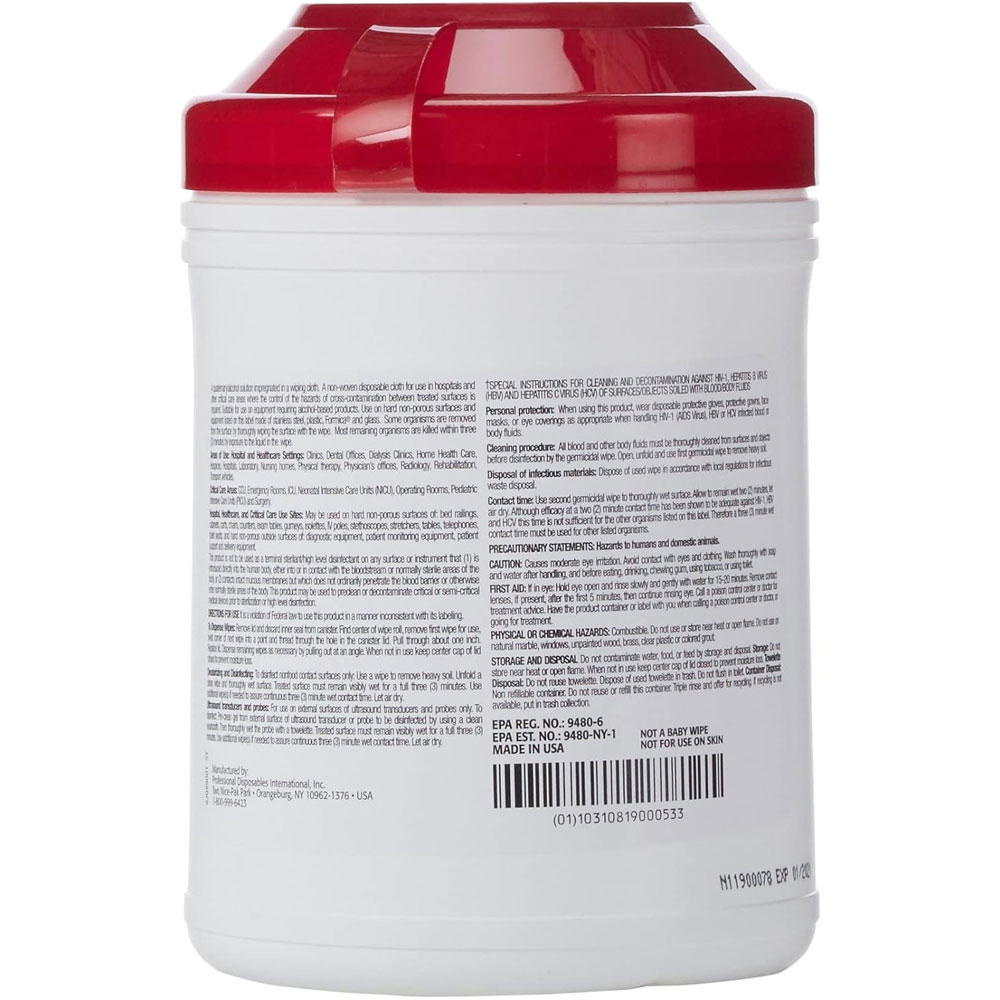 Dynarex Sani-Cloth Plus – Fast-Acting Germicidal Wipes for Trusted Infection Control - (Canister of 160)