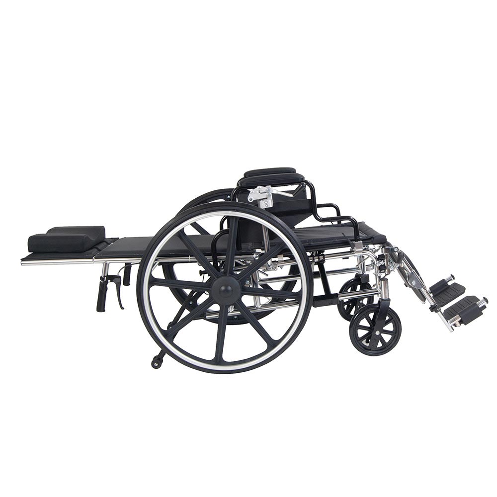 Drive Medical Viper Plus Reclining Wheelchair – 16 Inch Seat with Detachable Full Arms for Enhanced Comfort and Mobility