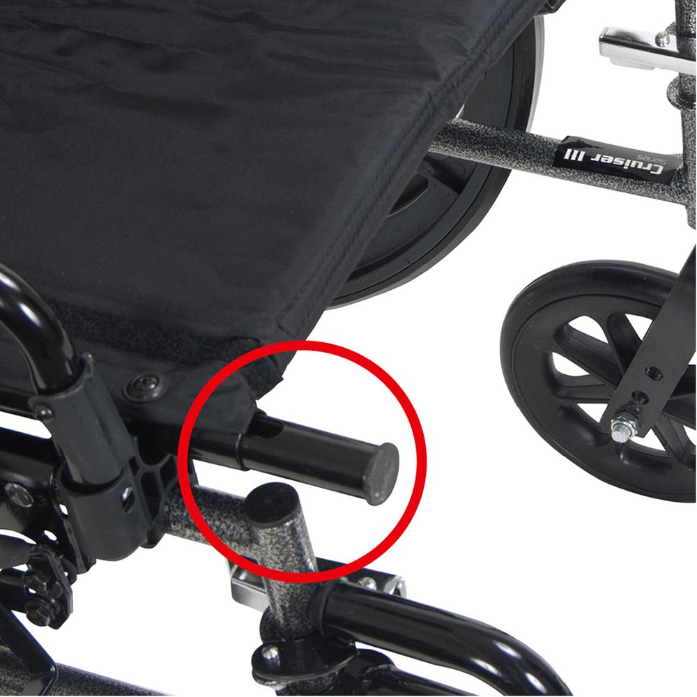 Drive Medical Viper Plus Reclining Wheelchair – 16 Inch Seat with Detachable Full Arms for Enhanced Comfort and Mobility