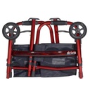  Drive Medical Portable Folding Travel Walker With 5In Wheels