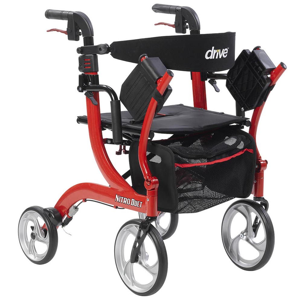  Drive Medical Nitro Duet Rollator and Transport Wheelchair