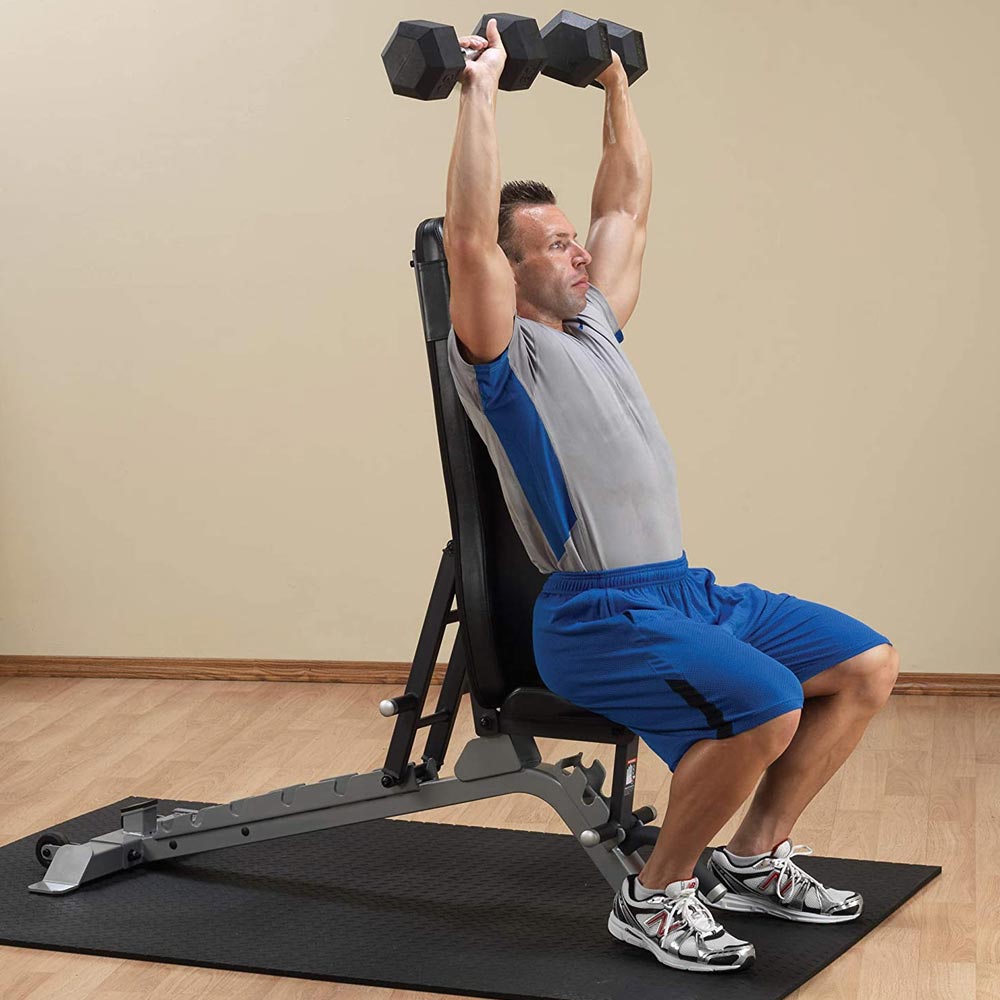 Body Solid Pro Clubline Flat Incline/Decline Bench – Ultimate Adjustable Weight Bench for Home & Gym