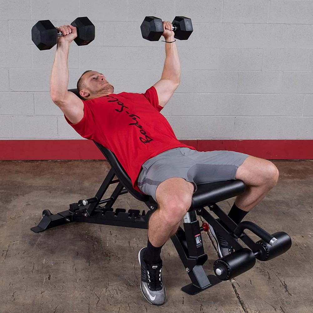 Body-Solid ProClub Line Flat Incline & Decline Bench – Versatile Adjustable Bench for Strength Training